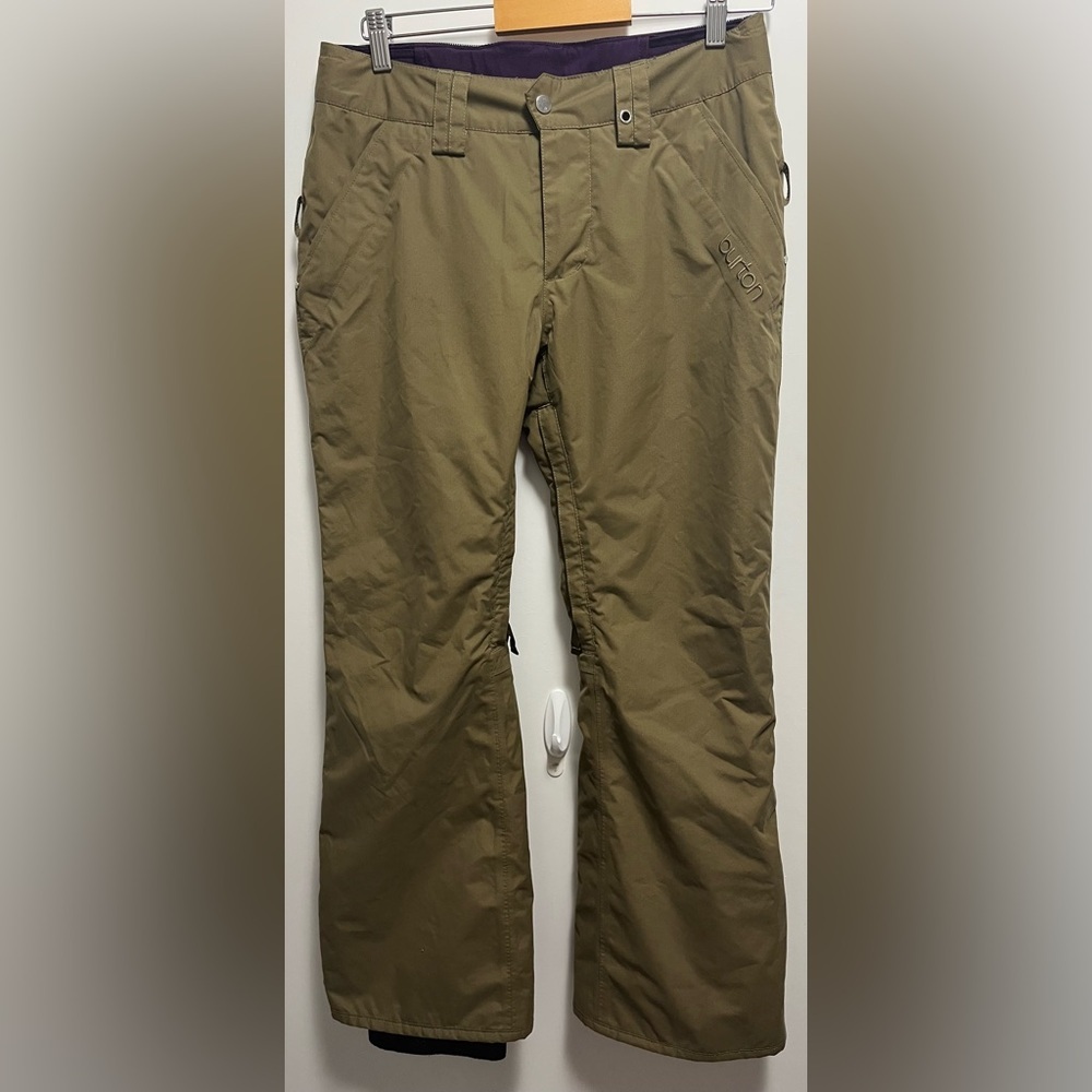 BURTON Snowboard Ski Snowpants Dry Ride Brown and Purple Y2K Womens size Small
